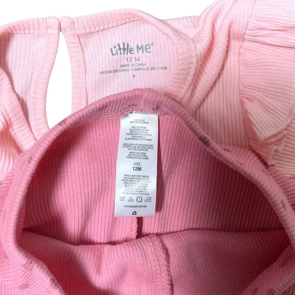 🌵BRAND NEW Little Me Baby Girl 2PC Pink Set Outfit Size 12M - Picture 4 of 4